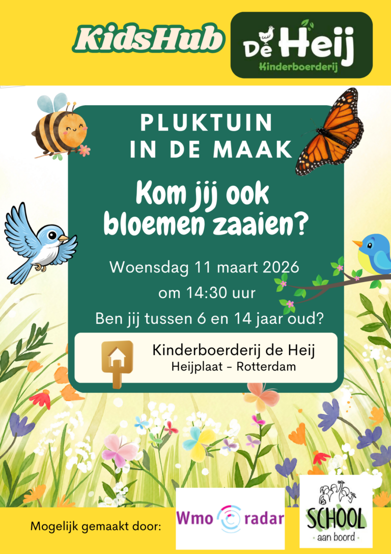 wilde bloemen zaaien - Kinderboerderij de Heij Rotterdam